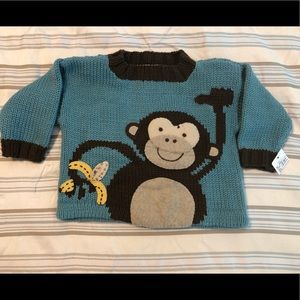 **CLOSEOUT**  NWT Boys Monkey Sweater by And Then There Was Jake